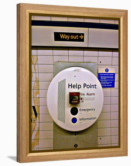 Help Point London Tube Station-Anna Siena-Framed Premier Image Canvas