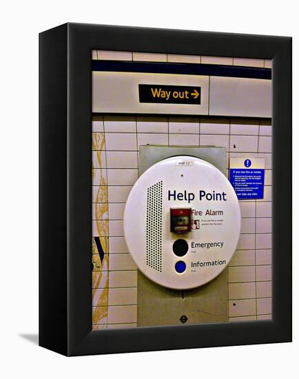 Help Point London Tube Station-Anna Siena-Framed Premier Image Canvas