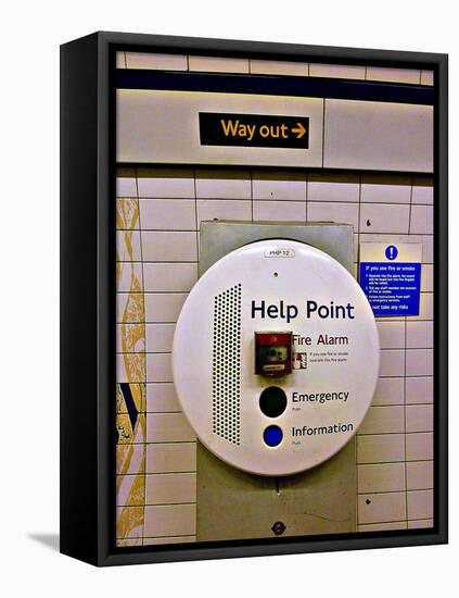 Help Point London Tube Station-Anna Siena-Framed Premier Image Canvas