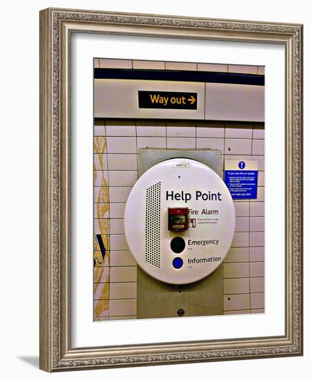Help Point London Tube Station-Anna Siena-Framed Photographic Print