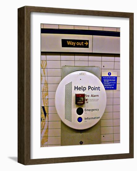 Help Point London Tube Station-Anna Siena-Framed Photographic Print