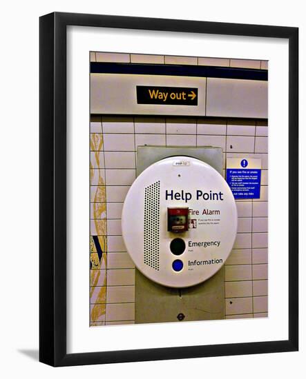 Help Point London Tube Station-Anna Siena-Framed Photographic Print