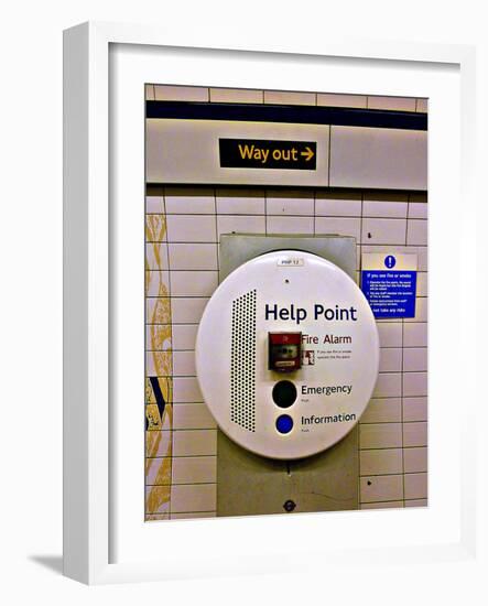 Help Point London Tube Station-Anna Siena-Framed Photographic Print