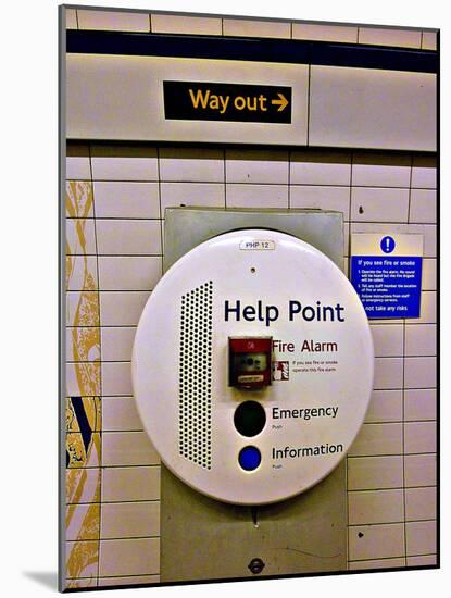 Help Point London Tube Station-Anna Siena-Mounted Photographic Print