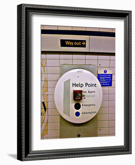 Help Point London Tube Station-Anna Siena-Framed Photographic Print