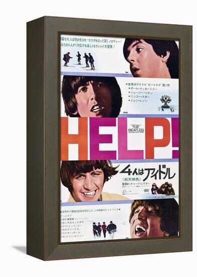 Help!, The Beatles, Japanese Poster Art, 1965-null-Framed Stretched Canvas