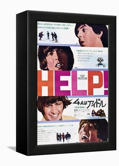 Help!, The Beatles, Japanese Poster Art, 1965-null-Framed Stretched Canvas