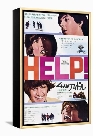 Help!, The Beatles, Japanese Poster Art, 1965-null-Framed Stretched Canvas