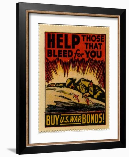 "Help Those That Bleed For You -- Buy U.S. War Bonds!", 1943-null-Framed Giclee Print