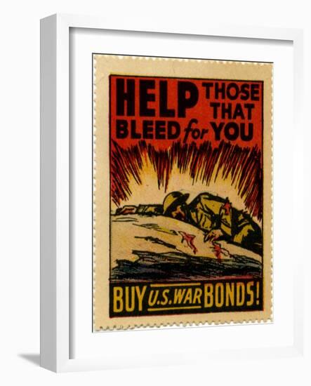 "Help Those That Bleed For You -- Buy U.S. War Bonds!", 1943-null-Framed Giclee Print