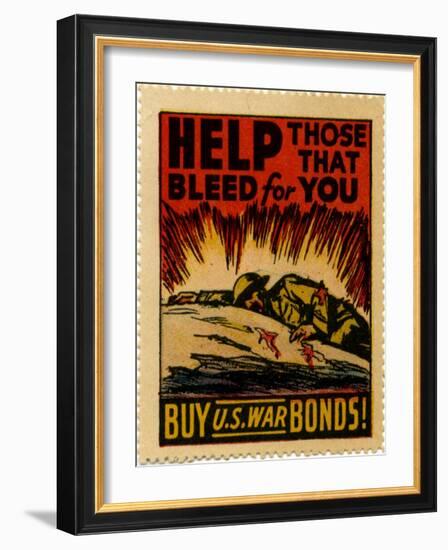 "Help Those That Bleed For You -- Buy U.S. War Bonds!", 1943-null-Framed Giclee Print