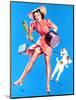 Help Wanted! Pin-Up with Dog 1939-Gil Elvgren-Mounted Art Print