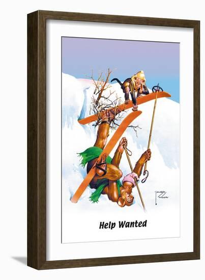 Help Wanted-Lawson Wood-Framed Art Print