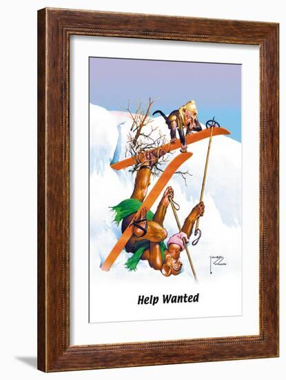 Help Wanted-Lawson Wood-Framed Art Print