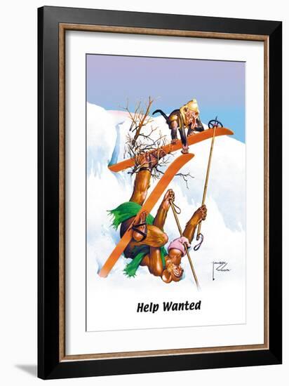 Help Wanted-Lawson Wood-Framed Art Print