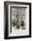 Helpful Angel Accompanies Two Children into the Woods to Help Them Choose Their Tree-null-Framed Photographic Print