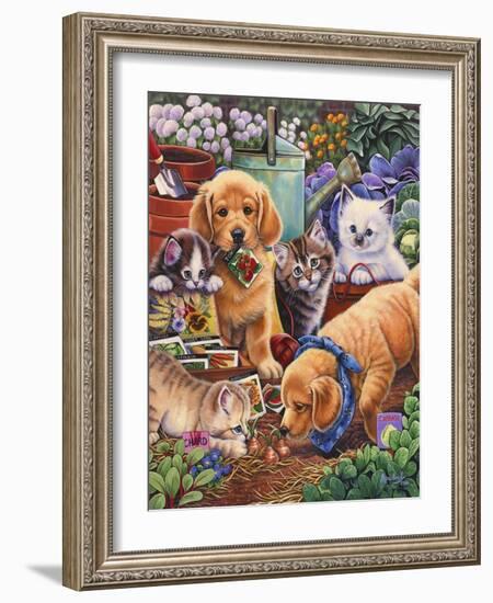 Helpful Garden Paws-Jenny Newland-Framed Giclee Print