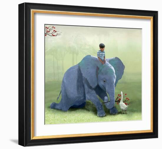 Helping a Friend-Nancy Tillman-Framed Premium Giclee Print