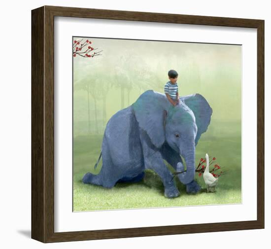 Helping a Friend-Nancy Tillman-Framed Premium Giclee Print