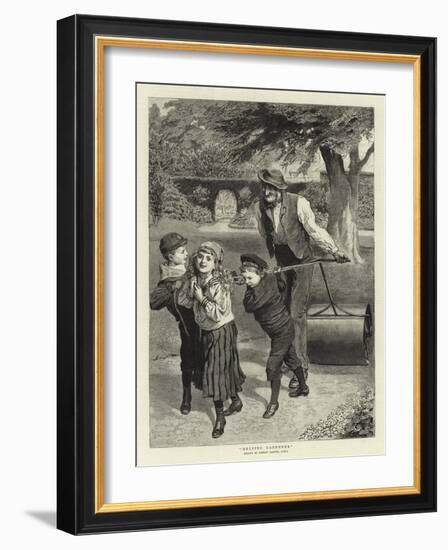 Helping Gardener-Robert Barnes-Framed Giclee Print