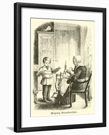 Helping Grandmother-null-Framed Giclee Print