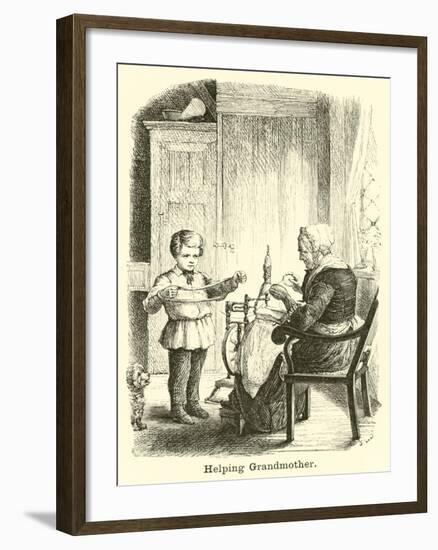 Helping Grandmother-null-Framed Giclee Print