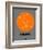 Helsinki Orange Subway Map-NaxArt-Framed Premium Giclee Print