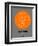 Helsinki Orange Subway Map-NaxArt-Framed Art Print