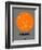 Helsinki Orange Subway Map-NaxArt-Framed Art Print