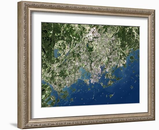 Helsinki, Satellite Image-PLANETOBSERVER-Framed Photographic Print