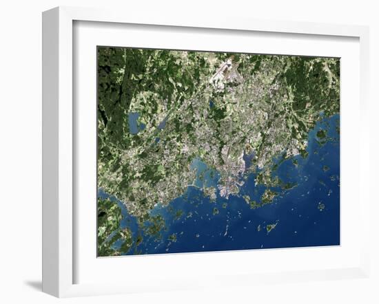 Helsinki, Satellite Image-PLANETOBSERVER-Framed Photographic Print