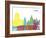 Helsinki Skyline Pop-paulrommer-Framed Art Print