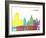 Helsinki Skyline Pop-paulrommer-Framed Art Print