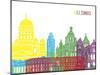 Helsinki Skyline Pop-paulrommer-Mounted Art Print