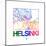 Helsinki Watercolor Street Map-NaxArt-Mounted Art Print