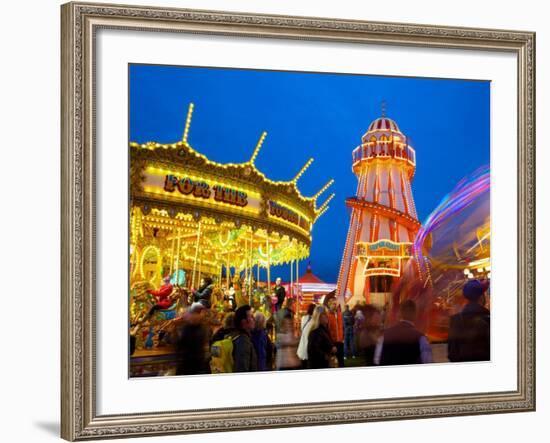 Helter Skelter, Goose Fair, Nottingham, Nottinghamshire, England, United Kingdom, Europe-Frank Fell-Framed Photographic Print