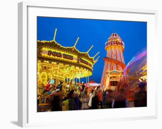 Helter Skelter, Goose Fair, Nottingham, Nottinghamshire, England, United Kingdom, Europe-Frank Fell-Framed Photographic Print