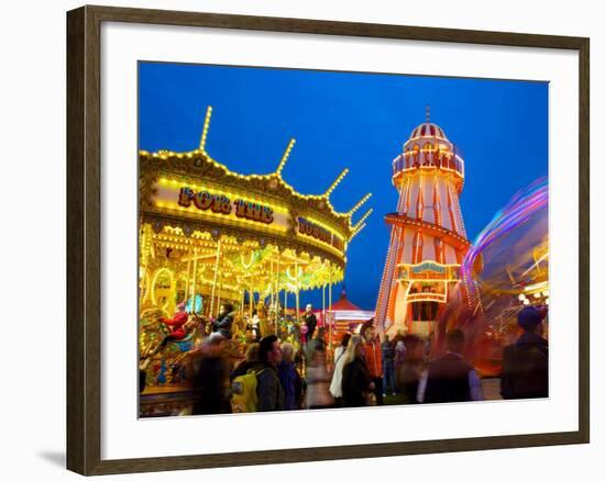 Helter Skelter, Goose Fair, Nottingham, Nottinghamshire, England, United Kingdom, Europe-Frank Fell-Framed Photographic Print