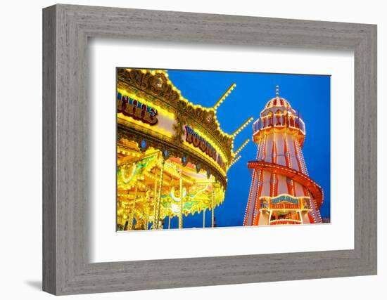 Helter Skelter, Goose Fair, Nottingham, Nottinghamshire, England, United Kingdom, Europe-Frank Fell-Framed Photographic Print