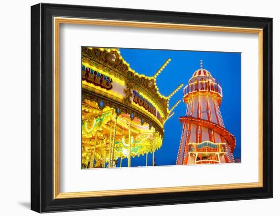 Helter Skelter, Goose Fair, Nottingham, Nottinghamshire, England, United Kingdom, Europe-Frank Fell-Framed Photographic Print