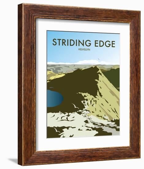 Helvellyn Edge, Lake District - Dave Thompson Contemporary Travel Print-Dave Thompson-Framed Art Print