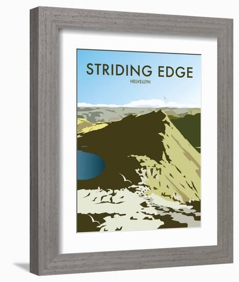 Helvellyn Edge, Lake District - Dave Thompson Contemporary Travel Print-Dave Thompson-Framed Art Print