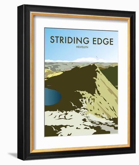 Helvellyn Edge, Lake District - Dave Thompson Contemporary Travel Print-Dave Thompson-Framed Art Print