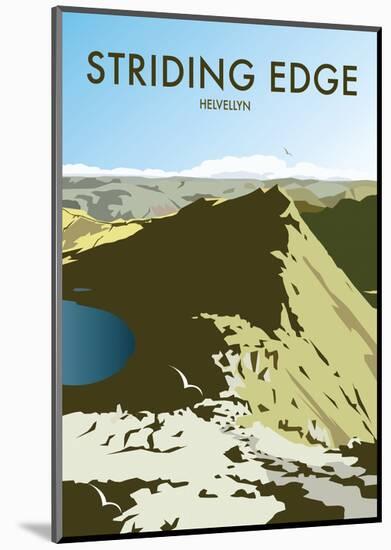 Helvellyn Edge, Lake District - Dave Thompson Contemporary Travel Print-Dave Thompson-Mounted Giclee Print