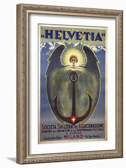 Helvetia Poster by Umberto Boccioni, 1909-Umberto Boccioni-Framed Giclee Print