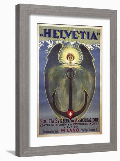 Helvetia Poster by Umberto Boccioni, 1909-Umberto Boccioni-Framed Giclee Print