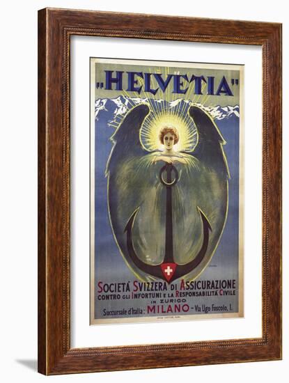 Helvetia Poster by Umberto Boccioni, 1909-Umberto Boccioni-Framed Giclee Print