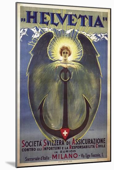 Helvetia Poster by Umberto Boccioni, 1909-Umberto Boccioni-Mounted Giclee Print