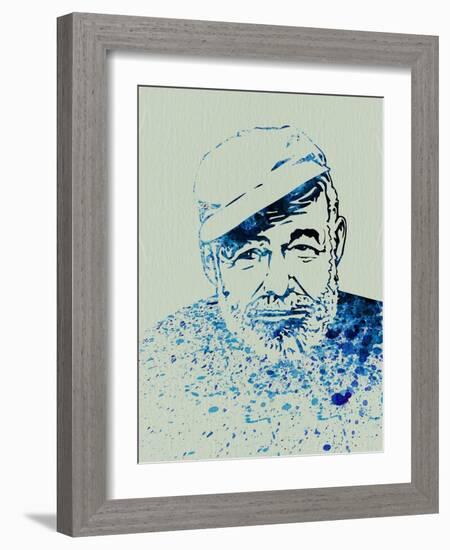 Hemingway Watercolor 1-Anna Malkin-Framed Art Print