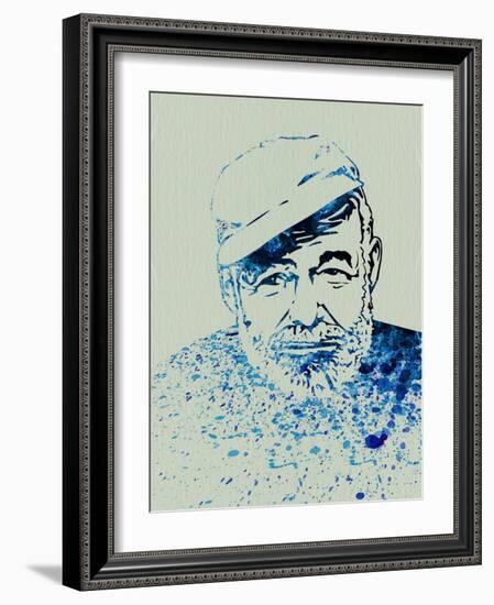 Hemingway Watercolor 1-Anna Malkin-Framed Art Print